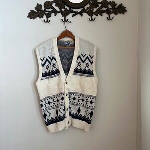 Vintage TT&Co Sport Cotton Knit Vest XL